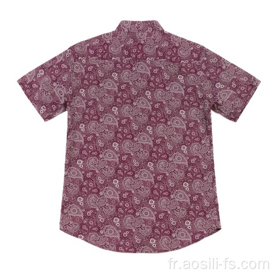 Chemises en coton pour hommes Casual Paisley