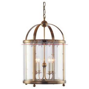 15714 4 lights antique solid brass lantern pendant