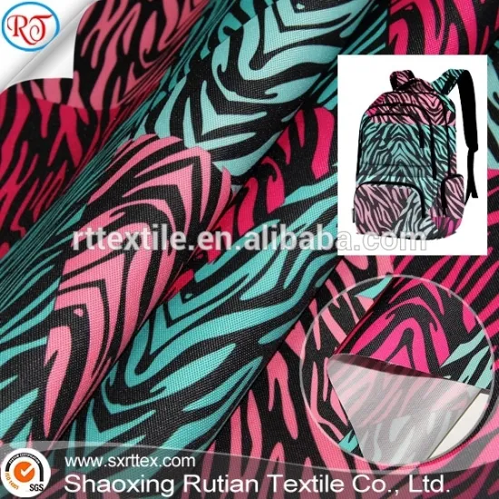 polyester printed oxford 600D TPE fabric for bags