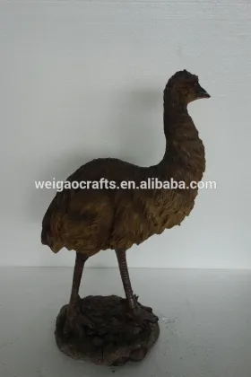 Lively polyresin emu, resin emu sculpture