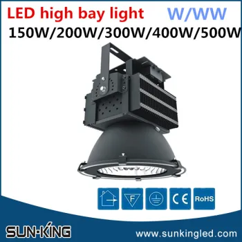 Jiangmen super quality 400 Watts highbay led pendant spotlight, 400W led high bay lamp meanwell driver