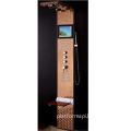 PartySu Series Aluminum Top Rainfall Shower Panel - Blue Safety Tempered SS Shower System