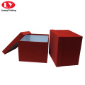 Пользовательский логотип большой бархатный цветочный подарочный коробка красная