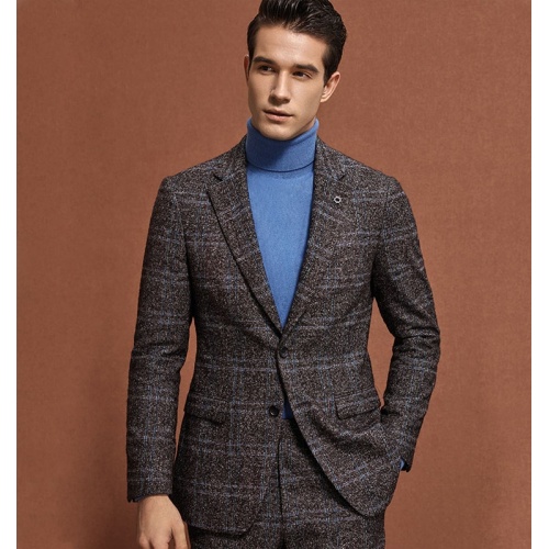 High-End Men's Single Breasted Wool Track Suit