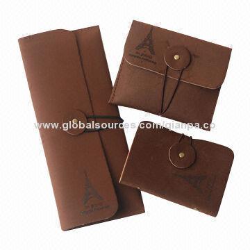 Brown Painting Leather Wallet, Various Colors are Available, OEM and ODM Orders are Accepted