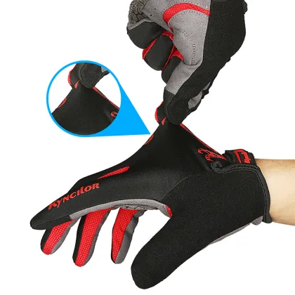 Microfiber Racing Protective Shockproof Pads Gloves for Motorcycle and Cycling