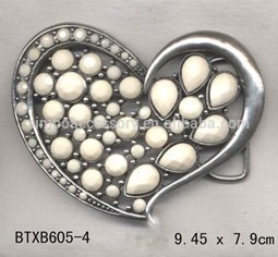 diamond heart belt buckle/rhinestones belt buckles/unique belt buckles/metal buckle/buckle for belts maker/china supplier