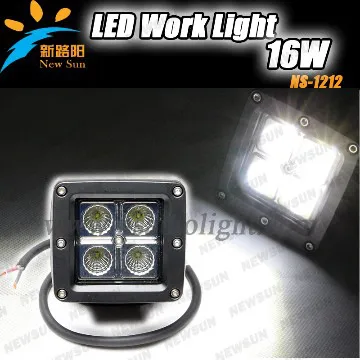 3\" 16W Square LED driving light 9-32v IP67 CREE led car driving light