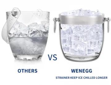 Stainless Steel Ice Bucket With Spoon
