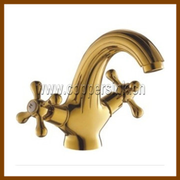 brushed nickeled copper faucet