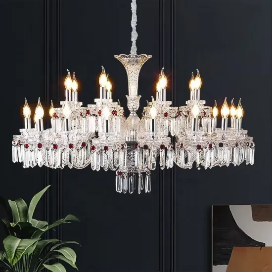 Modern Crystal Chandelier Pendant Light for Living Room and Dining Room - Simple Villa Design