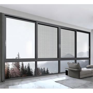 Janela deslizante de alumínio com tela mosquiteira Série Jazz