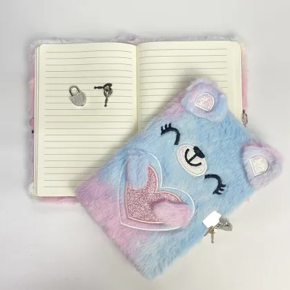 2024 New KRC A5 Plush Bear Notebook with Lock