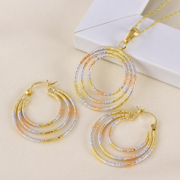 Xuping Fashion Multi-Color Copper Jewelry Set