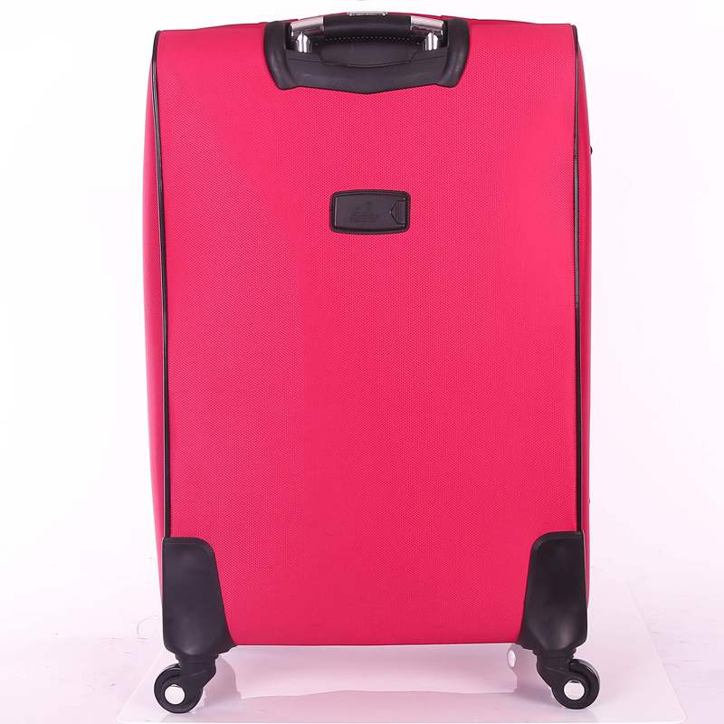 pink luggage