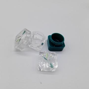 Cosmético de plástico cuadrado mini recipiente de tarro de crema para ojos