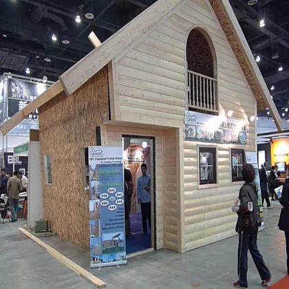 Guanglu Island Log Cladding SIPs Prefab Villa