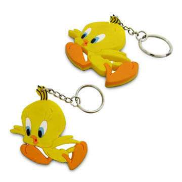 Plastic Keychains for Promotion, Made of PVC