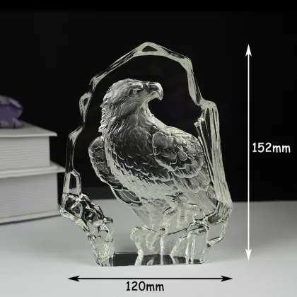 Standing Eagle Crystal Craft Unique Crystal Eagle Iceberg Award