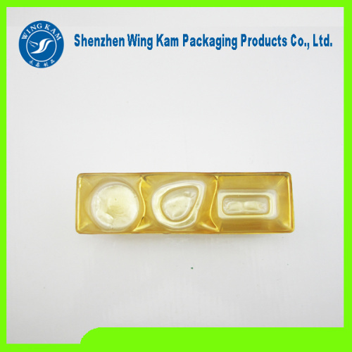 chocolate tray product packed by customized Food grade plastic golden chocolate variform tray