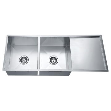 Fregadero de la cocina de quiebre doble de drenboard