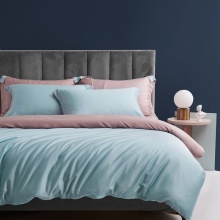 Màu rắn Lenzing Tencel Duvet Cover Bộ đồ giường