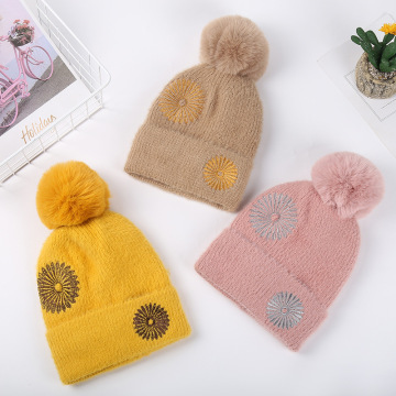 2019 knit cap with thickened ball cap