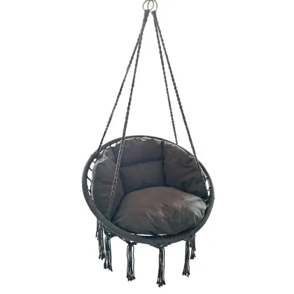 Modern Cozy Full Cushion Patio Macrame Swings - New Arrival for Balcony