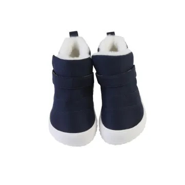 Blue Rubber Soles Leather Kids Boots