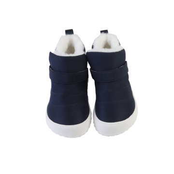 Blue Rubber Soles Leather Kids Boots