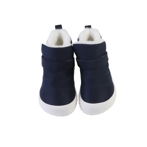 Blue Rubber Soles Leather Kids Boots