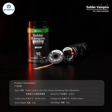 2UUL 2015 DW15 Solder Vampire Desoldering Wick