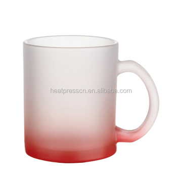 Factory Direct Sales: Practical and Good Quality Sand Bottom Colorful Mug with Custom Logo - 11oz Frosted Glass Mugs