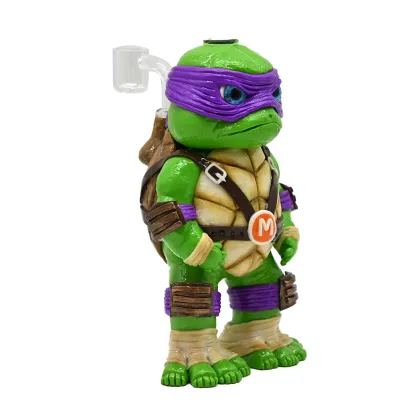 Colored Polymer Clay Glass Pipe,3D Cute Teenage Mutant Ninja Turtles Bong,Borosilicate Glass Bong,Glass Hookah,Glass Water Pipe