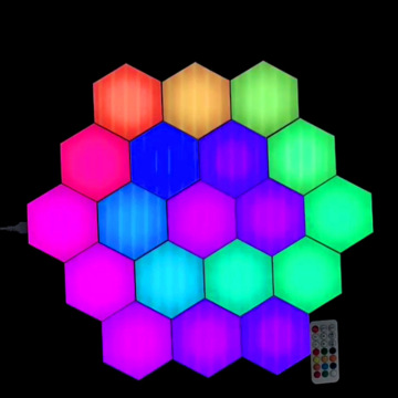 Honeycomb LED Quantum Lamp: zeshoekige wandmodulaire aanraakpaneellichten