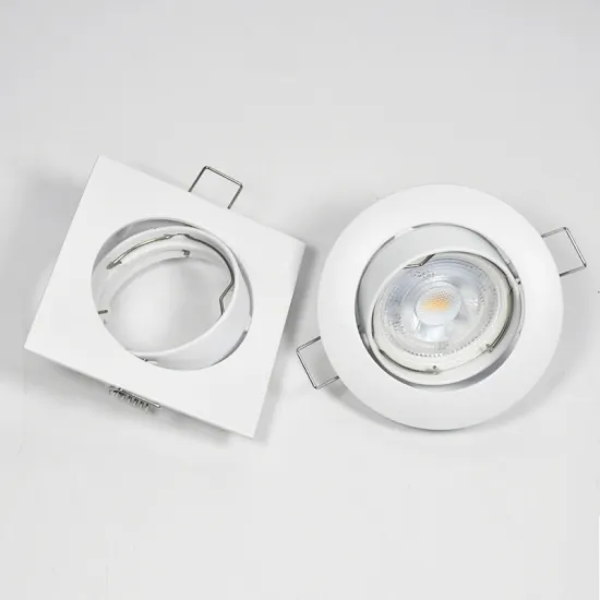 Choose Adjustable Angle MR16 GU10 Recessed LED Downlight Housing in Square or Round Design