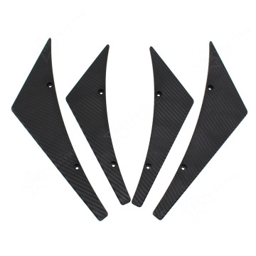 4Pcs Universal Carbon Fiber Front Bumper Lip Spoiler Canards