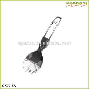 Practical Camping Travelling Dual-use Foldable Stainless Steel Spork