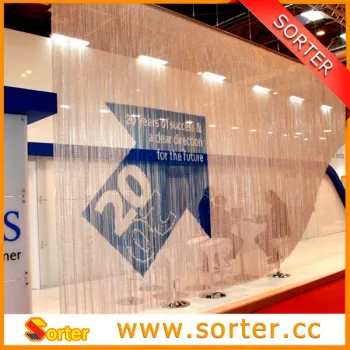 backdrop hanging metallic aluminum chain fly curtain