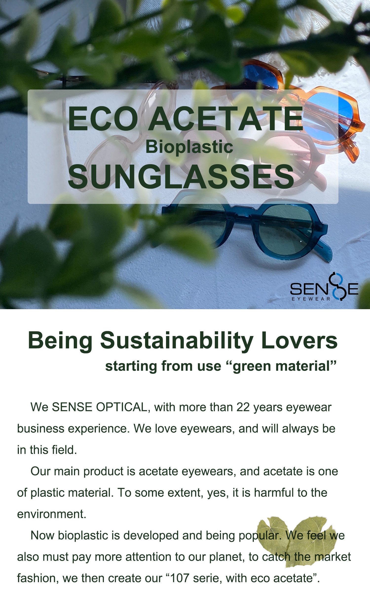 Okulary przeciwsłoneczne bio -octanu BIO ACETATE SUNGLASSES