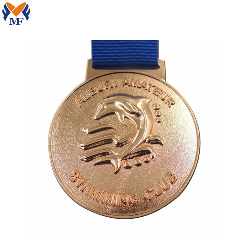 Custom metal silver enamel sports medals