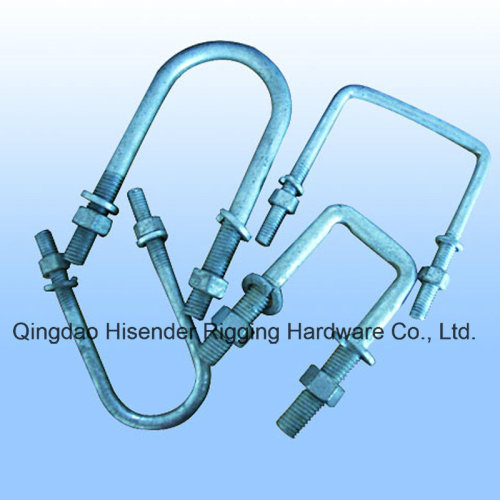 U Bolt With Plate And Nut, E. Galvanized, High Quality U Bolt With
