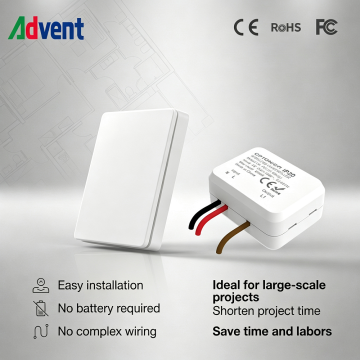 Kinetic Energy Wireless Light Switch for Indoor Lighting