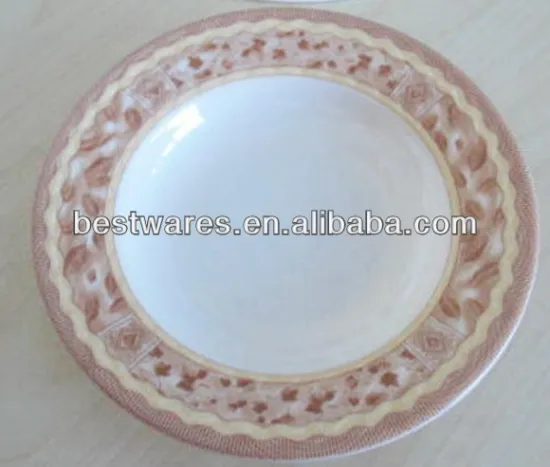 Luxury design non toxic round royal dinner plate set