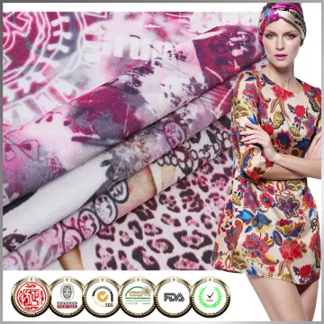 Top quality IAF Korean Fashion floral knit print fabrics