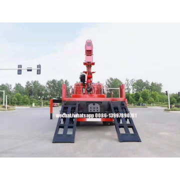 DFAC D9 Flatbed Cargo Truck Mounted Crane