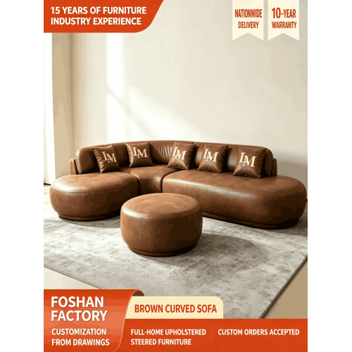 Sofa Fabrik Lengkung Itali Mewah untuk Lobi Hotel