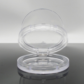 Empaque compacto redondo transparente personalizado Caso compacto de rubor de 2 capas vacío 59 mm