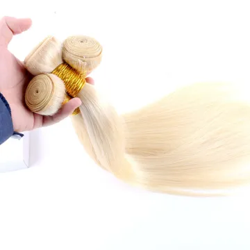 Wholesale Blonde Hair Bundles Vendor Raw Human Hair Russian 613 Virgin Blonde Hair Bundles With Frontal Closure