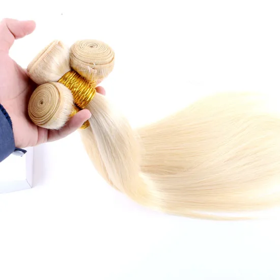Wholesale Blonde Hair Bundles Vendor Raw Human Hair Russian 613 Virgin Blonde Hair Bundles With Frontal Closure